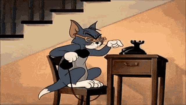 Tom calling gif