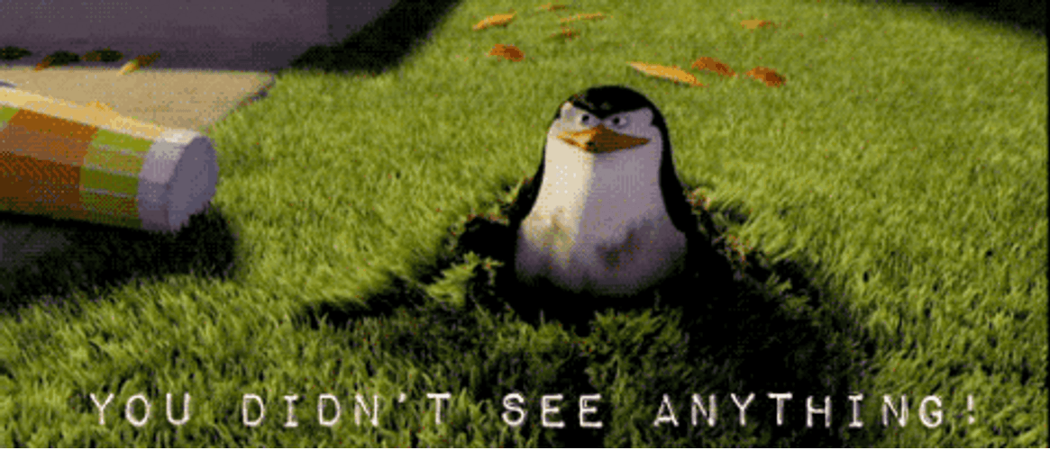 Madacascar penguin disappearing gif